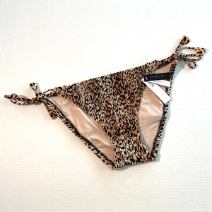 Victoria’s Secret Swim Cheetah Animal Print Ruched‎ Bikini Bottom Size L NWT